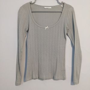 Dôen Romy tee gray small pointelle